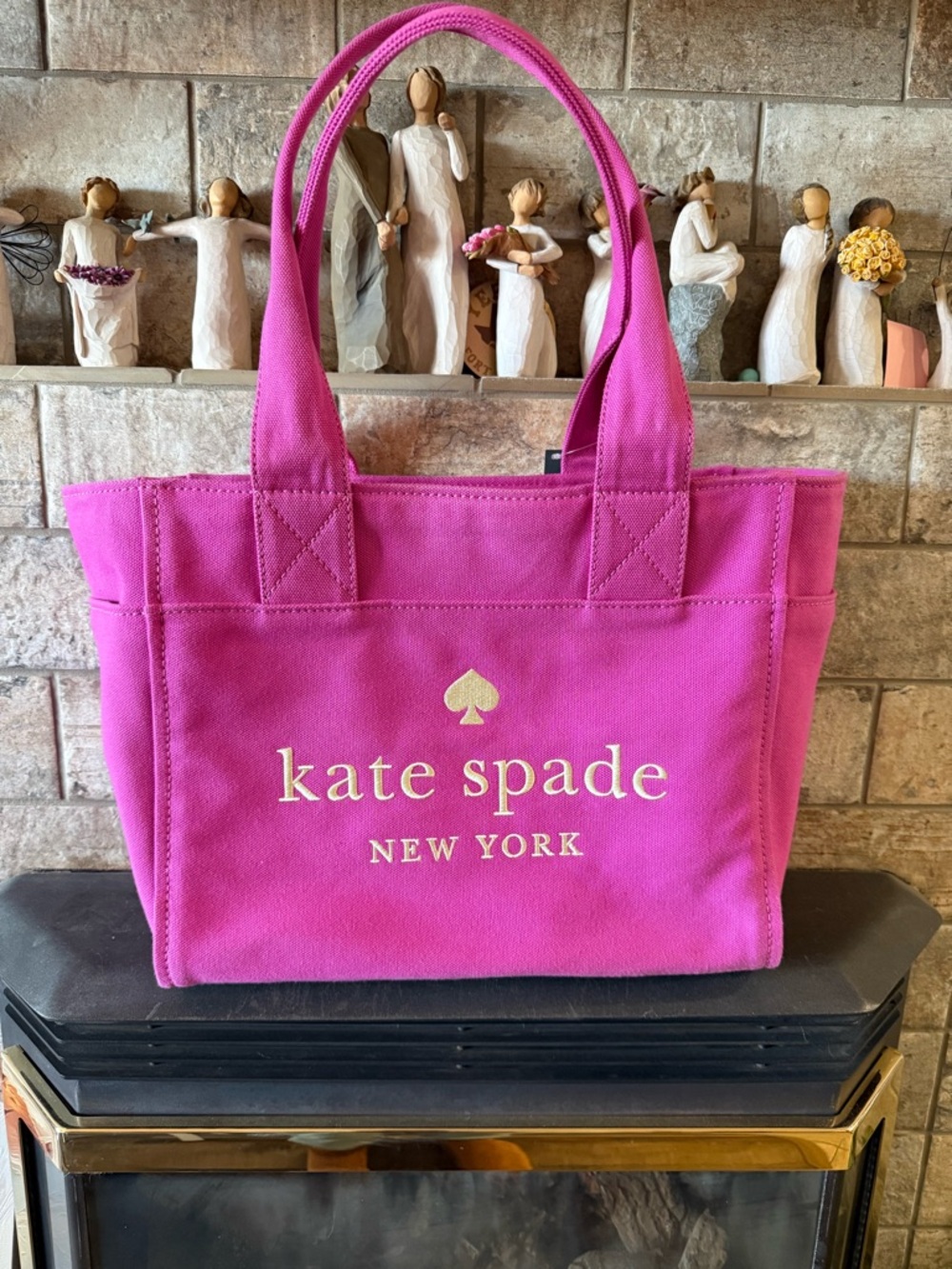 kate spade Pink Canvas Logo Tote
